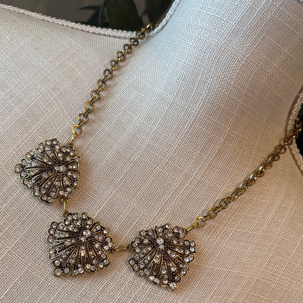 Yochi NY Accented Leaves Necklace